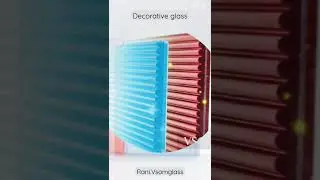 Color gradient fluted glass #vsom #patternedglass #gradientglass #decorativeglass #laminatedglass
