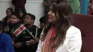Natraj TV Talktime - First Lady Melissa Santokhi (Bezoek bij Shri Vishnu school Den Haag)