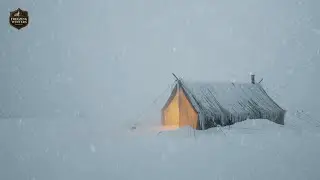 Blizzard For Sleeping┇ Peaceful Winter Storm Ambience with Warm Tent Light ┇ Sleep, Relax, Dream