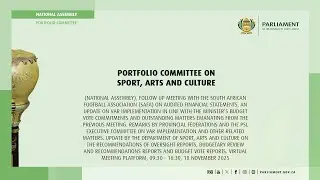 Portfolio Committee on Sport, Arts and Culture, 18 November 2025