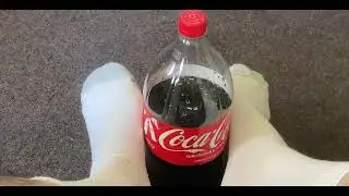 Male Feet Rubbing A Big Soda Bottle #asmr 