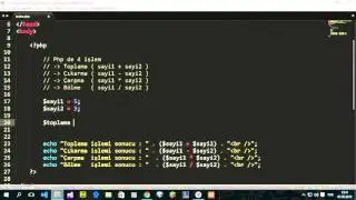 PHP - Dört İşlem (Toplama, Çıkarma, Çarpma, Bölme) Nasıl Yapılır?
