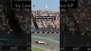 Marshals almost getting hit by Lawson Car during Mexican GP #f1 #mexicogp