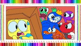 Roblox Rainbow Friends Coloring|Раскраска Радужные друзья Roblox|레인보우 프렌즈 컬러링|Sharks - Shiver [NCS]
