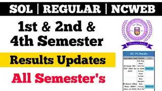 DU SOL 1st & 2nd & 4th Semester Result's Update 2022