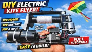 World's Smallest 12V Electric Kite Flyer | How to make Kite Flying Gadget at Home | Kite gadget v2.0
