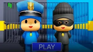 POCOYO POLICE VS THIEF PRISON RUN! Obby roblox! Gameplay Walkthrough No Death 4K 