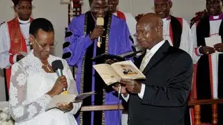 Museveni's £20 (UGX.95000) Marriage Ceremony with Janet, a prosperous cheap wedding of only 6 guests