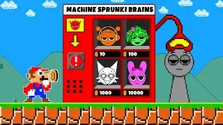 Super Mario Bros. But Mario Can Buy ALL Item Sprunki from the Vending Machine | PixSaga Mario