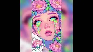 Crying Girl Flowers #shorts #girl #flowers #crying #bright #colors