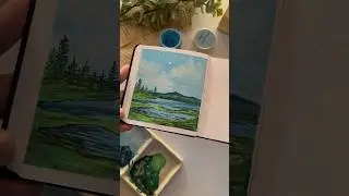 Easy Sketchbook Painting #trending #art #painting #easyart #viralart #artandcraft