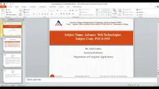 Lecture-1 Introduction to Advanced Web Technologies