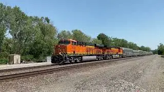 BNSF Office Car Special (BNSF Business Train) in La Plata, Missouri - 8/19/23
