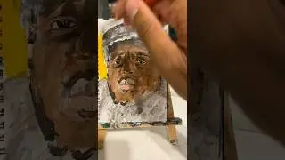 Fan wanted me to paint NOTORIOUS B.I.G in 1 minute ​@NotoriousBIG