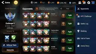 Epic seven gameplay ~ my arena ML purgis clarissa ML basar ML ken