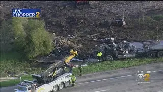Fiery Crash Involving Semi-Truck, SUV On I-80 Causes Closures At Route 47
