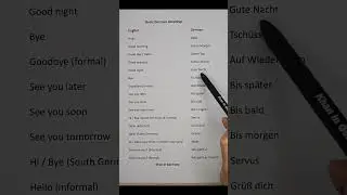 German Language Basic Daily Use Greetings #germanpronunciation #germanlanguage #deutschkurs