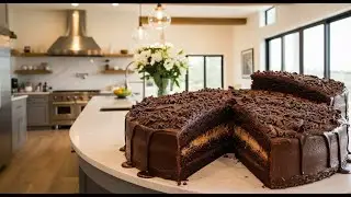 ASMR Dark chocolate cake