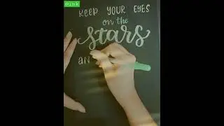 easy calligraphy beginners/on the ground ros&egrave;/blackpink/calligraphy on black paper #shorts