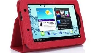 SupCase Red Leather Case For The Samsung Galaxy Tab 2 7.0