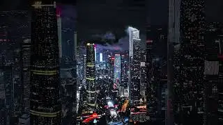 Futuristic Guangzhou City at Night, China