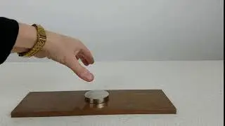 Magnet dropped onto copper