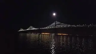 Full Moon Over the Bay Bridge