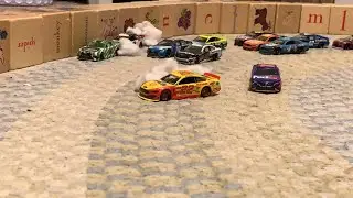 NASCAR Stop Motion Recreation: Logano, Keselowski, Busch Crash in the Clash