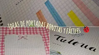 3 ideas de portadas bonitas y fáciles para este regreso a clases🩷 