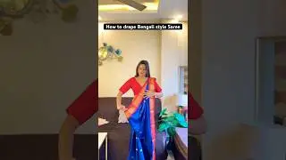How to drape bengali style Saree #sareedraping #bengalisaree #bengalisareedraping #grwm #ashortaday