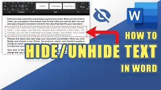 How to HIDE / UNHIDE Text Easily in Microsoft Word