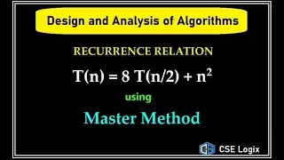 Recurrence Relation solution of T(n) = 8T(n/2) + n^2 using Master Method