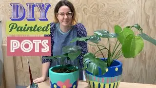 DIY Painted Plant Pots - FUN, BRIGHT, BOLD PATTERNS to brighten up your home or office!