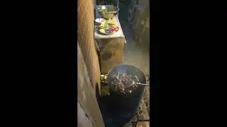 out door garden cooking lesson (son N dad)