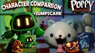 Character comparison + Jumpscare Part 26 Boogie Bot + Candy Cat [Poppy Playtime Chapter 2]