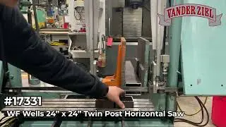 WF Wells 24&rdquo; x 24&rdquo; Twin Post Horizontal Saw