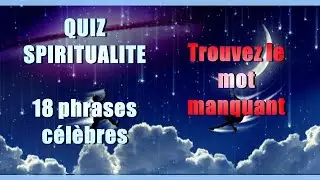 QUIZ SPIRITUALITE - Trouvez les 18 mots manquants (4)