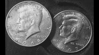 1968 & 2007 Kennedy Half Dollar (Silver and Not Intended For Circulation)