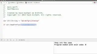 Prefix and Sufix Strings Comparison in Swift