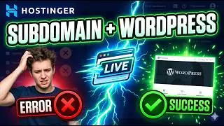 How to create a subdomain in hostinger 2026 + How to install WordPress in subdomain in Hostinger