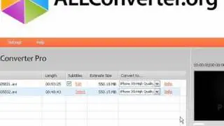 ALLConverter PRO - join and convert movies to iPhone
