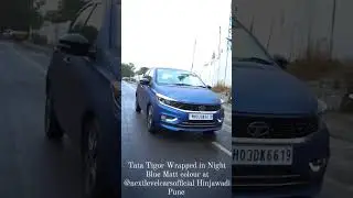 Tata Tigor Wrapped with Night Blue Matt Colour at Next Level Cars Hinjawadi #cars #wrapping #clean