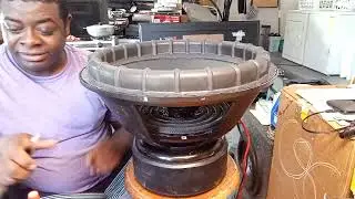 DD AUDIO 9918 SC GLUE CONE TO VOICE COIL AND PUSH TERMINAL INSTALLED VIDEO 🔈🤔