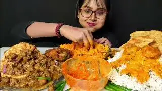 ASMR : Eating Delicious Curry Pakora , Chole Kulcha , khichdi, | Mukhbang #mukbang #asmreating 