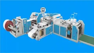 Automatic lined plastic bag weaving bag making machine with optional printing function