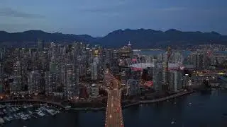 STUNNING VANCOUVER NIGHT SKYLINE DRONE VIEWS
