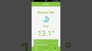Ionic framework, weather application