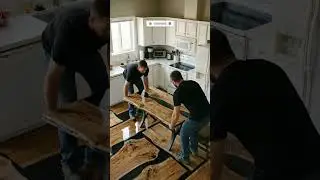 Epoxy resin floor can redefine both style and function in any kitchen #epoxyflooring  #design
