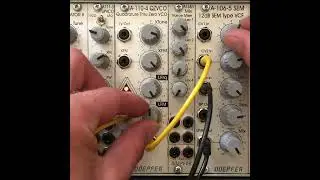 Running a drum machine through the A-106-5 SEM filter