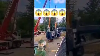 mobile crane accident video#mobilecrane #crash #shorts #heavyequipment #dangerous #safetyfirst